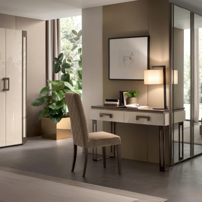 Designer Schreibtisch Stuhl Büro Set italienische Möbel Sekretär Lehnstuhl 2tlg.