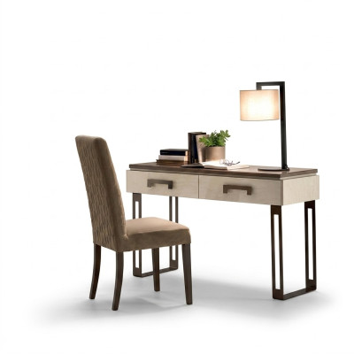 Designer Schreibtisch Stuhl Büro Set italienische Möbel Sekretär Lehnstuhl 2tlg.