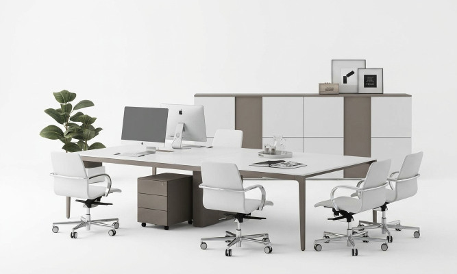 Besprechungstisch Meeting 320cm groß Tisch Konferenztisch Modern Büro Tische neu