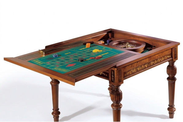 Tisch Spiel Tische Luxus Karten Holz Roulette Hotel Konsolen Casino Rollet Neu