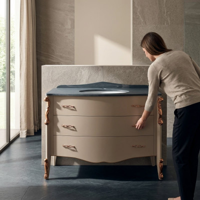 Badmöbel Unterschrank Waschtisch Waschbecken 122cm Schrank Badezimmermöbel Bad