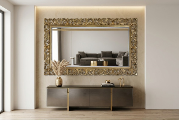 Italienische Klassischer Designer Spiegel Möbel Wandspiegel Holz - Model 1576