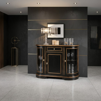 Vitrine Schrank Klassische Vitrinen Wohnzimmer Möbel Massiv Schränke Anrichte