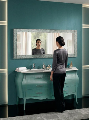 Set Unterspülschrank Spiegel Design Luxus Tisch Spiegel Shrank Möbel Neu