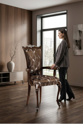 Stühle Esszimmerstuhl Bürostuhl Möbel Lehn Sessel Stuhl Design Polsterstuhl Holz