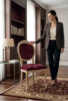Esszimmer Holz Möbel Stühle Luxus Design Polster Stuhl Stühle Sitz Büro Möbel