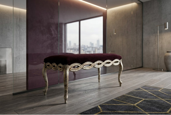Hocker Bank Fußhocker Sitzbänke Holzhocker Stuhl Sitzhocker Holz Luxus Bank