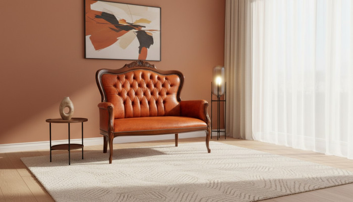 Art déco Zweisitzer Neu Sofa 2 Sitzer Design Sofas Polster Couchen Textil Relax