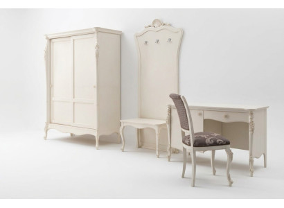 Klassisch Schlafzimmer Komplett Set Hocker Schreibtisch Kleiderschrank 5 tlg.