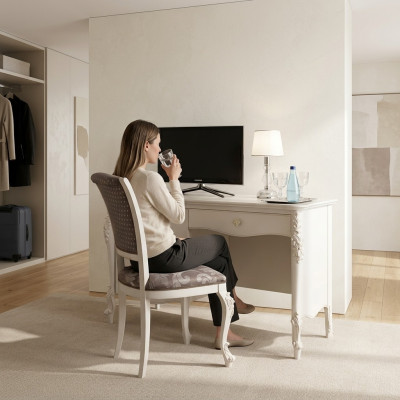 Regale Bürotisch Tisch Stuhl 2tlg Schreibtisch Büro Klassisch Einrichtung Holz