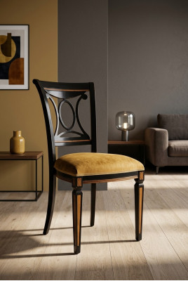 Stühle Wohnzimmer Esszimmer Lehnstuhl Polsterstuhl ohne Armlehne Luxus Sessel