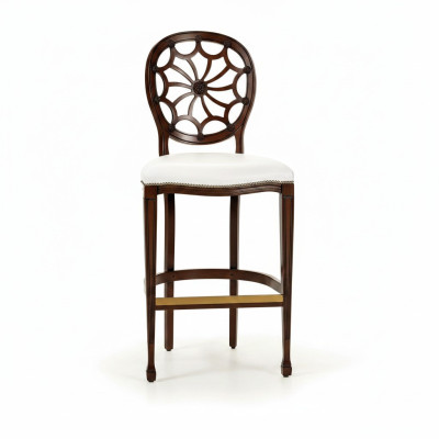 Polster Stühle Lounge Club Luxus Holz Sessel Design Stuhl Bar Hocker Barhocker
