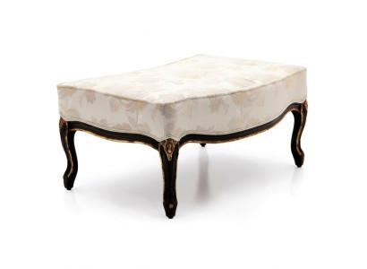 Design Hocker Fußhocker Sitz Polster Bank Polster Sitz Textil Holz Stil