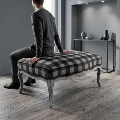 Ottomane Möbelhocker Ottoman Fußhocker Hocker Sofa Pouf Polster Beistellhocker