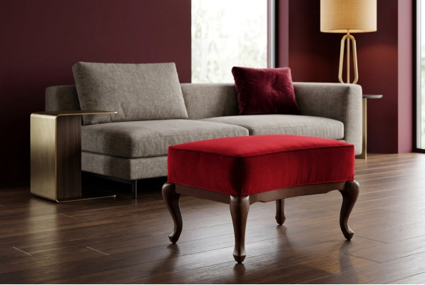 Wohnzimmer Designer Pufa Textil Stoff Neu Hocker Fußhocker Sitzhocker Sitzpouf