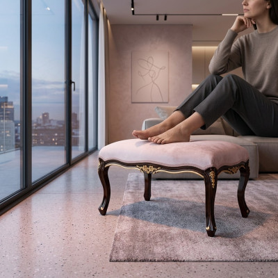 Ottomane Chaiselounge Sitzbank Textil Designer Hocker Fußhocker Beistellhocker
