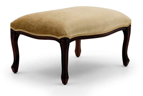 Wohnen Sitzbänke Sitz Textil Beige Design Hocker Polsterhocker Fuß Ablage Möbel
