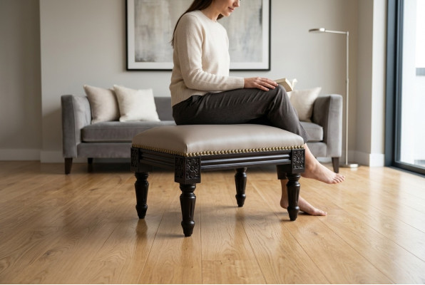 Designer Hocker Polster Wohnzimmer Bank Fußhocker Ottomane Sitzhocker Sitzpouf