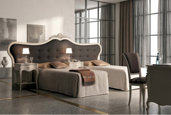 Hotel Einrichtung 2x Betten Design Moderne Schlafzimmer Luxus Möbel 2tlg. Set