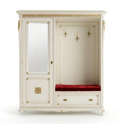 Kleiderständer Garderobe Massiv Holz Oberbekleidung Flur Spiegel Italienische