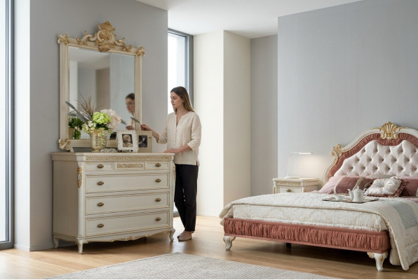 Kommodenschrank Design Modern Gruppe Möbel Set Kommode Spiegel Holz Kommoden