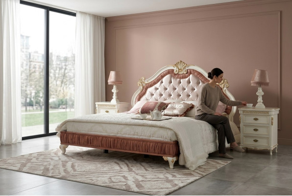 Design Modern Luxus Betten Möbel Neu Bett 2x Nachttisch 3 tlg. Schlafzimmer Set