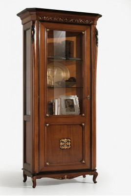 Vitrine 1 Tür Schrank Vitrinen Wohnzimmer Schränke Design Schrank Möbel Glas Neu