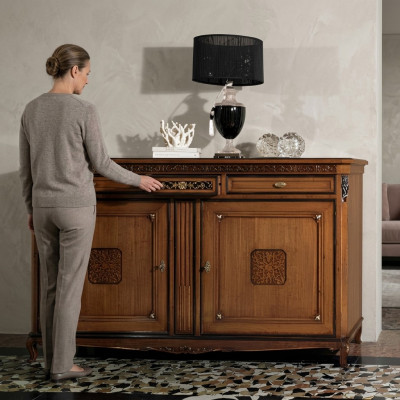 Design Kommode Schränke Kommoden Regal Regale Holz Side Board Schrank Massivholz