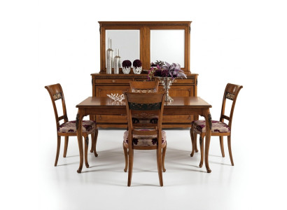 Ess Stuhl Zimmer Set Sitz Garnitur 4x Stühle Klassisch Polster Design Neu Holz