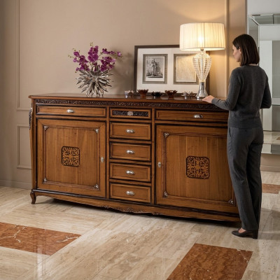 Wohnzimmer Holz Buffetschrank Anrichte Neu Sideboard Anrichte Schublade Vitrine