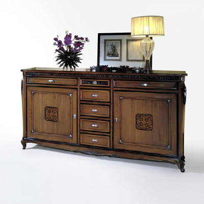 Wohnzimmer Holz Buffetschrank Anrichte Neu Sideboard Anrichte Schublade Vitrine