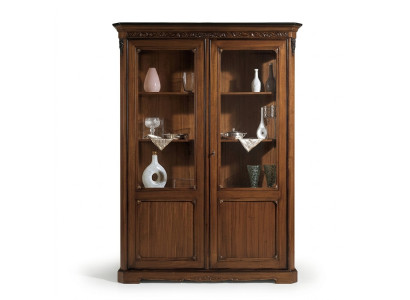 Vitrine Holz Luxus Schränke Klassische Anrichte Design Möbel Italienische Braun