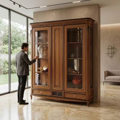 Vitrine Regal Bücherschrank Wohnwand Schrank Möbel Regale Schränke Wand Möbel