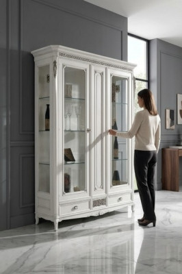 Design Anrichte Italienische Möbel Sideboard Designer Luxus Holz Vitrine Schrank