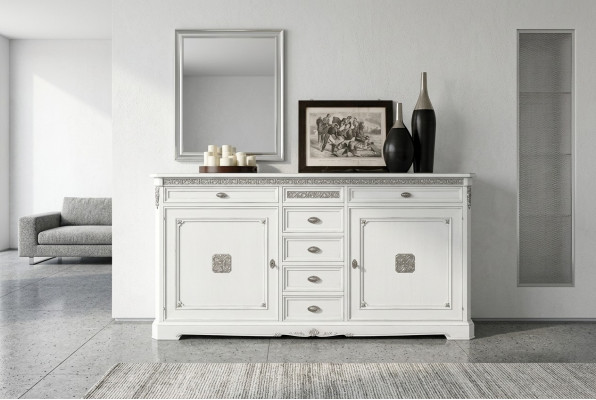 Anrichte Holz Schränke Wohnzimmer Anrichten Vitrine Klassische Kommode Kommoden