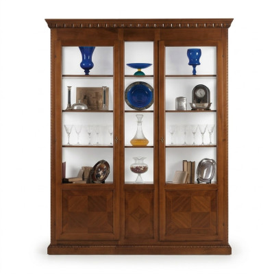 Vitrine Wohnzimmer Möbel Anrichte Massivholz Vitrinen Glas Schrank Echtholz