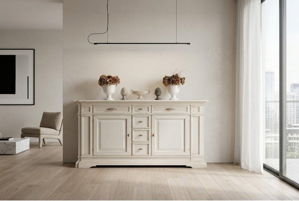 Kommode Schubladen Holz Sideboard Schrank Schränke Massiv Kommode Wohnzimmer