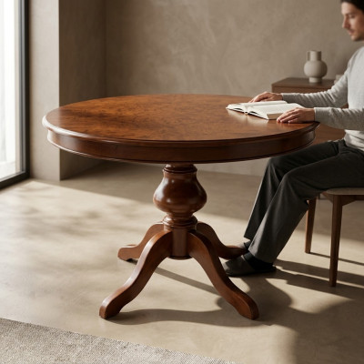 Esszimmer Tische Runde Möbel Esstisch Luxus Rund Tisch Massiv Holz Italien Neu