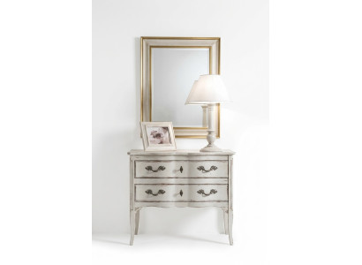Kommoden Möbel Schrank Wohnzimmer Weiß Sideboard Kommode mit Spiegel Holz