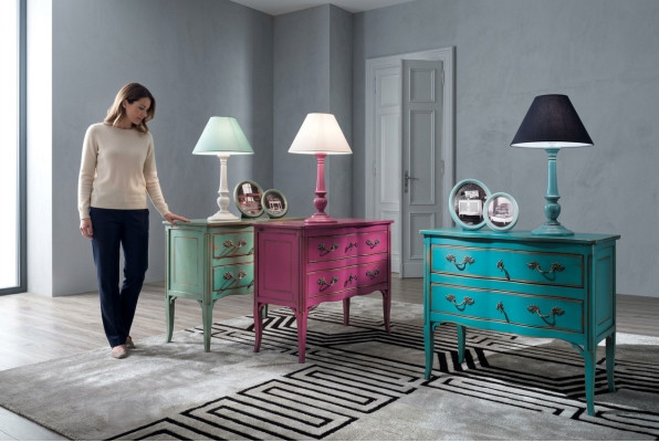 Design Kommode Anrichte Side Lowboard Schrank Regal Luxus Abstrakt Wohnzimmer
