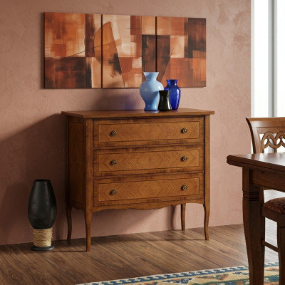 Massiv Holz Schrank Möbel Kommoden Braun Sideboard Kommode Anrichte Sideboards