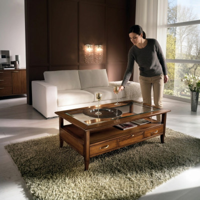 Tisch Beistell Tische Couch Modern 130cm Design Quadrat Couchtisch Holztisch Neu