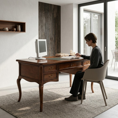 Büro Möbel Design Einrichtung Antik Holz Tisch Sekretär Schreib Tische Office