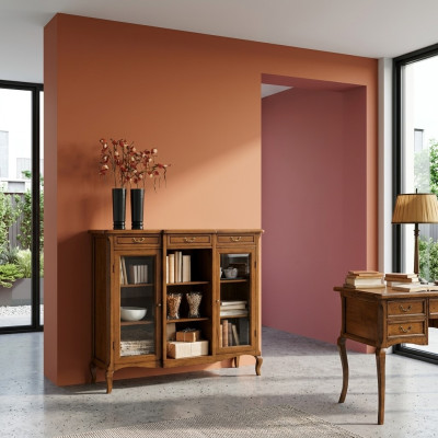 Bücher Regal Anrichte Klassische Möbel Regale Holz Wohnzimmer Vitrine Schrank