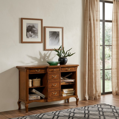 Klassischer Schrank Massivholz Möbel Italienische Einrichtung Sideboard Kommode