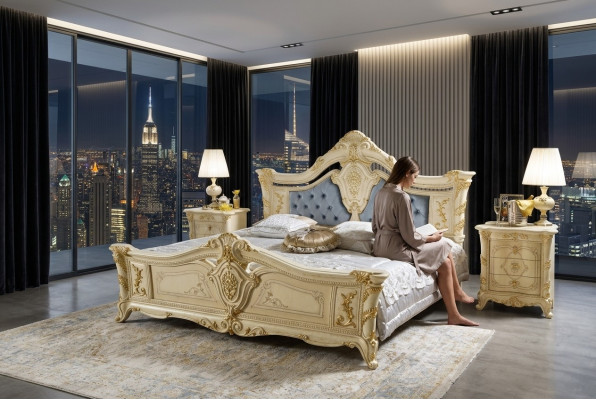 Möbel Design Möbel Italien Bett Möbel Doppelbett Naturholz Schlafzimmer