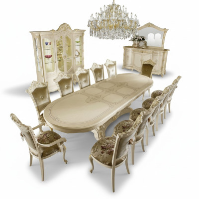 Esszimmer Set Ess Gruppe Holz Tisch Tische Komplett Set Esstisch 12 Stühle 13tlg