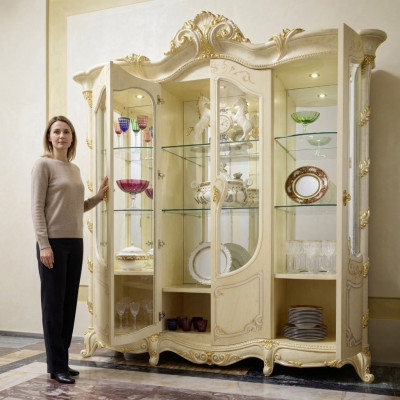 Vitrinen Wohnzimmer Schränke Anrichte Holz Neu Luxus Vitrine Schrank Klassische