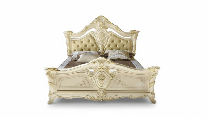 Chesterfield Schlafzimmer Barock Möbel Textil Klassisch Bett Luxus