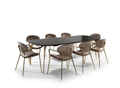 Möbel Einrichtung Gruppe Tisch + 6 Stuhl Set Esstisch Garnitur Esszimmer 7tlg.
